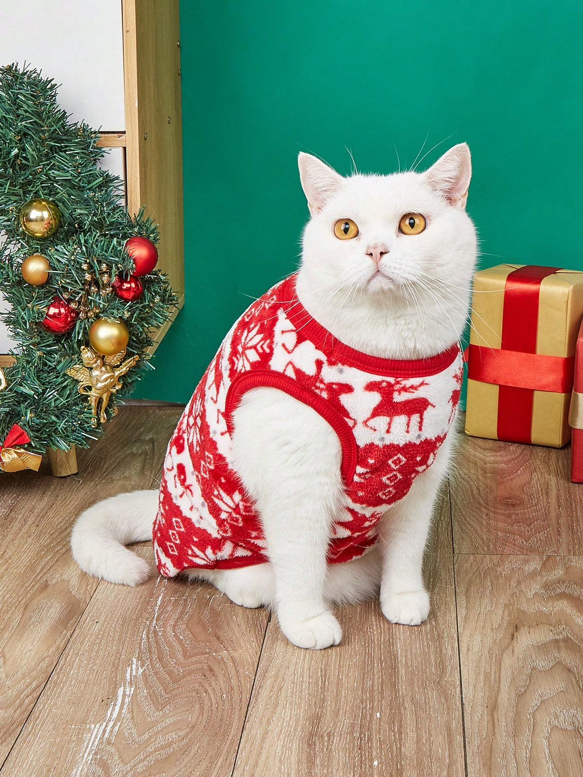 Christmas Reindeer Pet Vest and Dog Costume