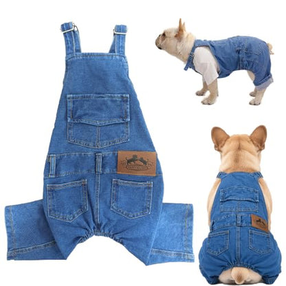 Dog Overalls Small Dogs Denim Jeans Outfit