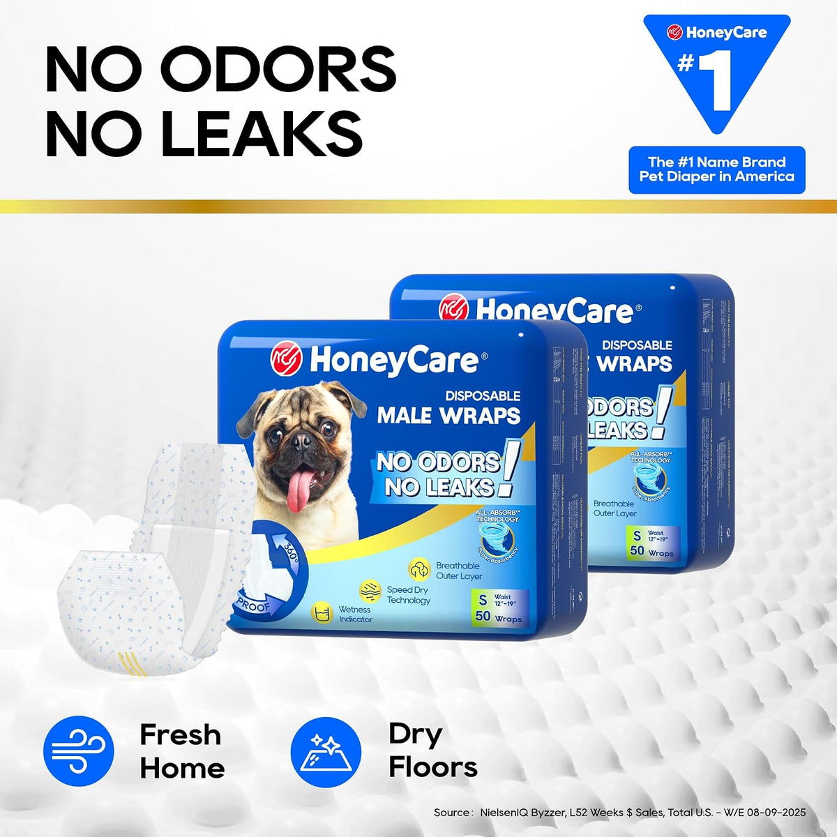 HONEY CARE All-Absorb A26 Disposable Male Dog Wrap