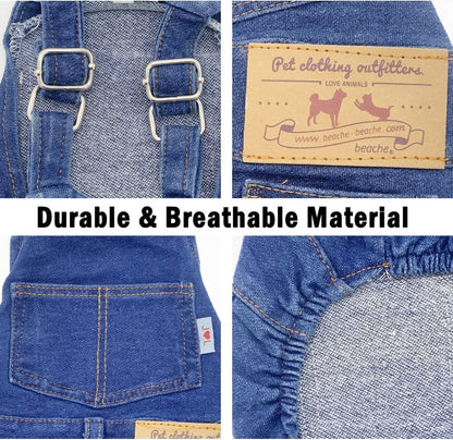 Dog Overalls Small Dogs Denim Jeans Outfit